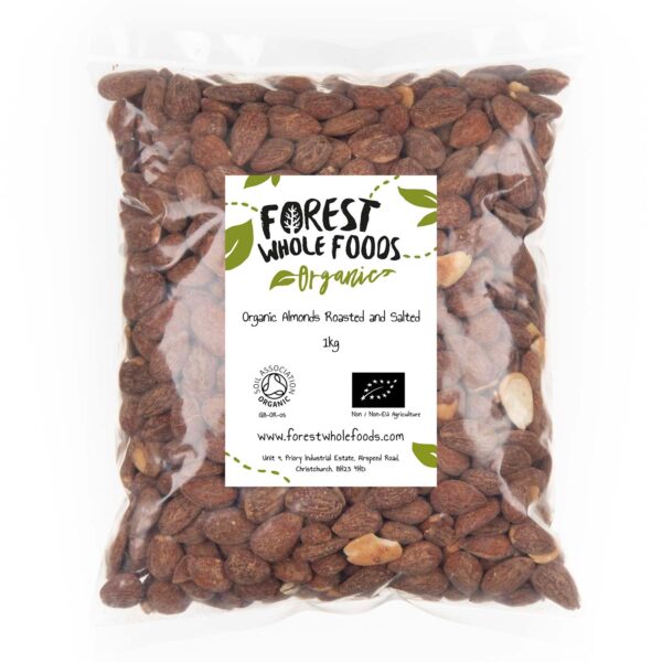 Organic Almonds Roasted and Salted 1kg