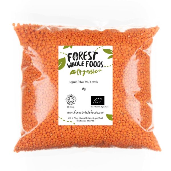 Organic Whole Red Lentils 1kg