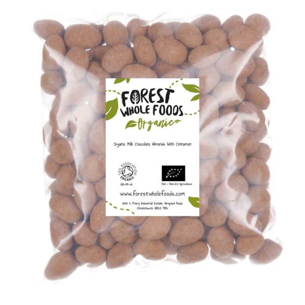 Organic Milk Chocolate Almonds With Cinnamon 1kg