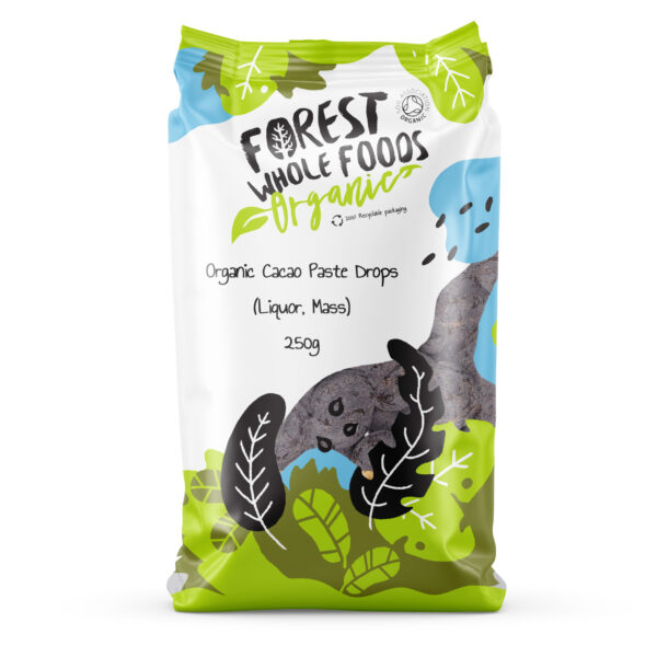 organic cacao paste drops liquor mass 250g