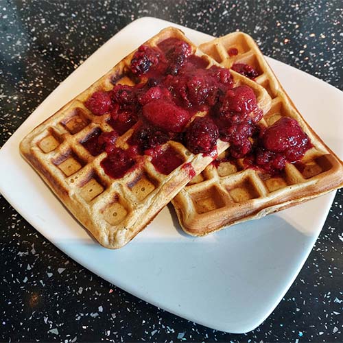 Banana Flour waffles