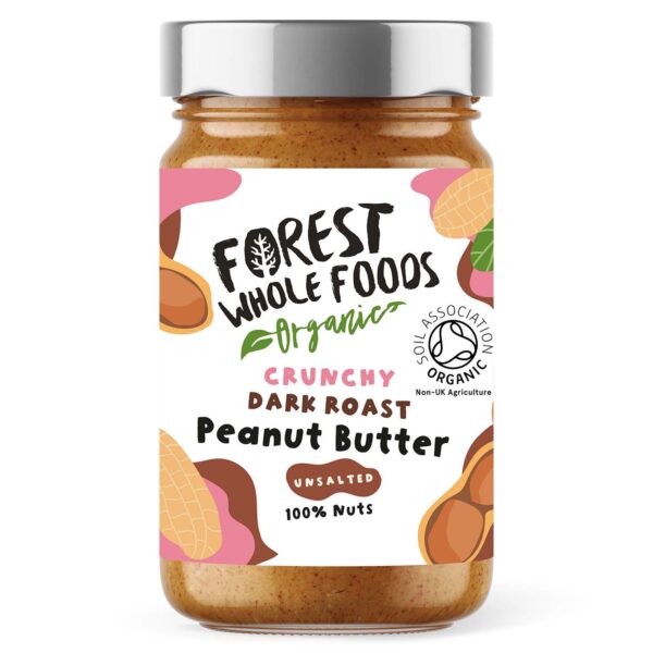 organic dark roast crunchy peanut butter 425g