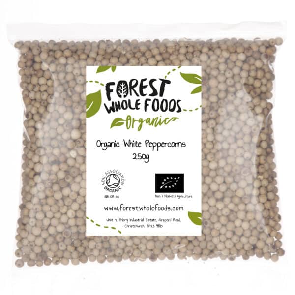 organic white peppercorns 250g