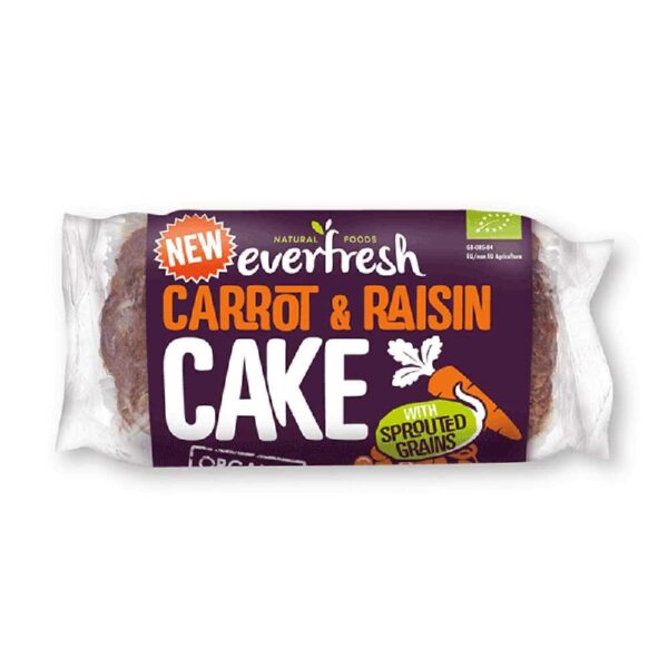 Everfresh Organic Carrot & Raisin With Sprouted Wheat Grain Cake 350g