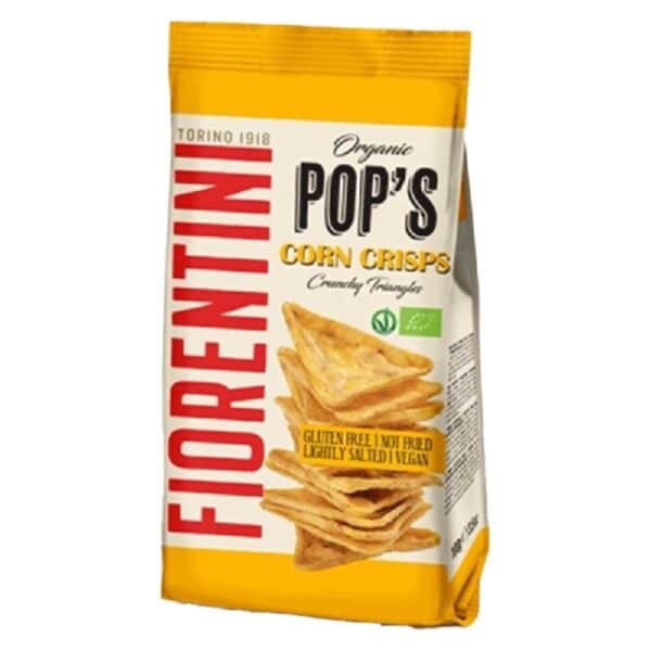Fiorentini Organic Pops Corn Crisps Crunchy Triangles 80g