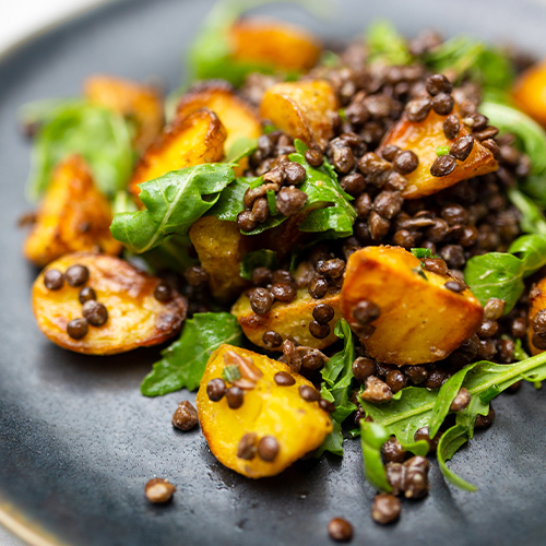 LENTIL POTATO and ROCKET SALAD