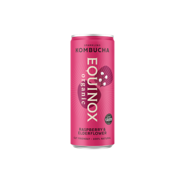 Equinox Organic Raspberry & Elderflower Kombucha 250ml