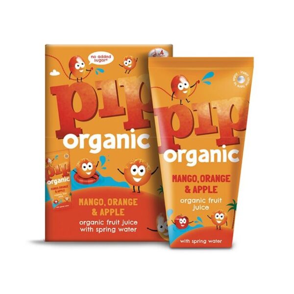 Pip Organic Mango, Orange & Apple Fruit Juice With Spring Water 180ml