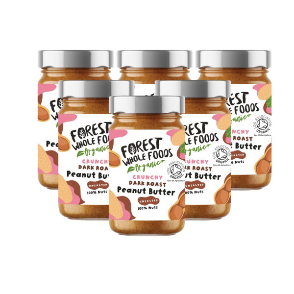 organic dark roast crunchy peanut butter 425g x 6