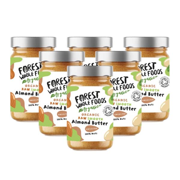 organic raw smooth almond butter 500g x 6