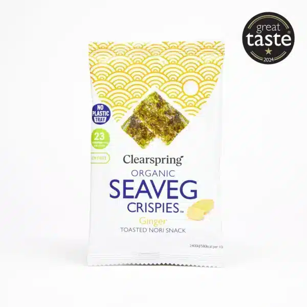 Organic Seaveg Crispies - Ginger (Crispy Seaweed Thins) 4g