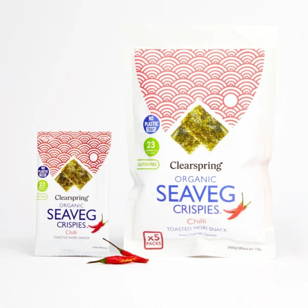Organic Seaveg Crispies Multipack - Chilli (Crispy Seaweed Thins) 4g x 5