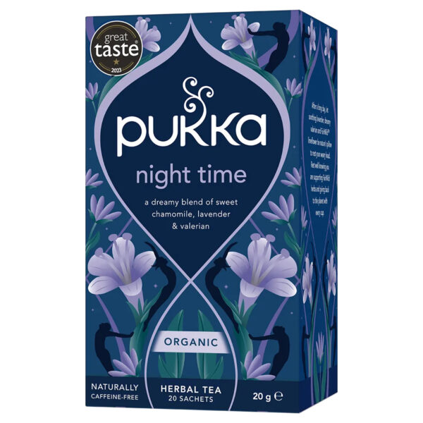 Pukka Organic Night Time Chamomile Lavender & Valerian Tea 20 Tea Bags