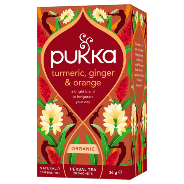 Pukka Organic Turmeric Ginger & Orange Tea 20 Tea Bags