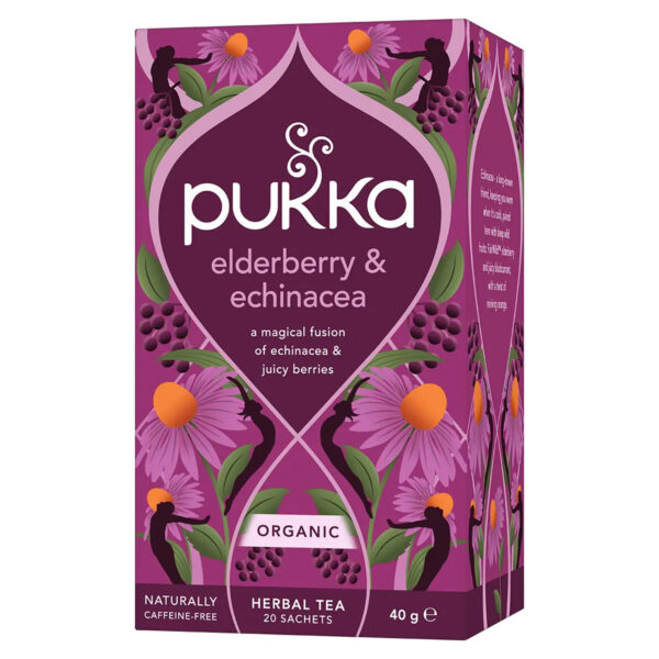 Pukka Organic Elderberry & Echinacea Tea 20 Tea Bags