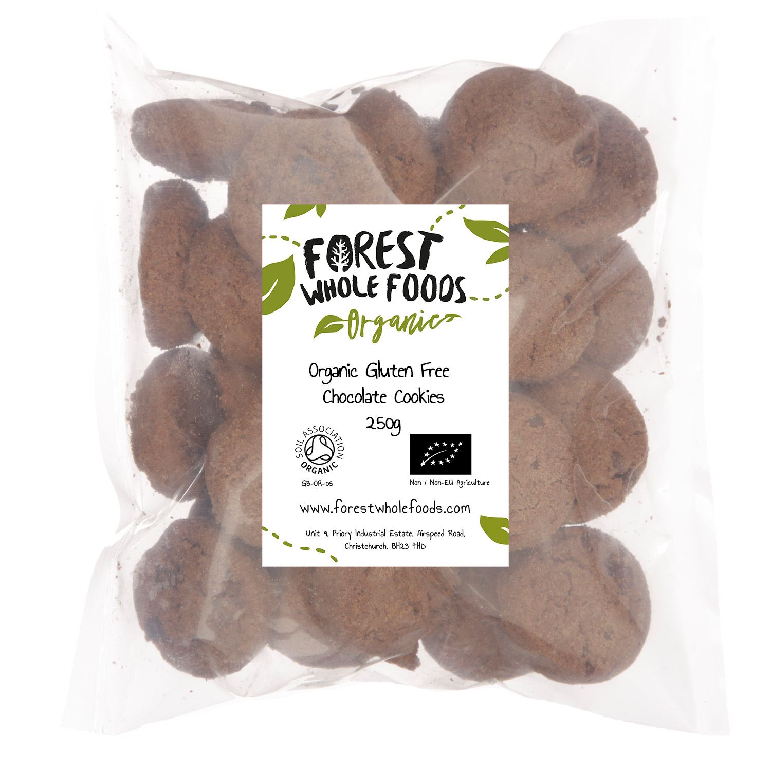 organic gluten free chocolate cookies 250g
