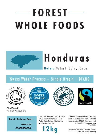 Organic Coffee Beans Fairtrade Honduras Swiss Water Process Decaf - Image 3